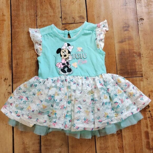 Disney dress 12 months tutu floral Minnie mouse Mickey mouse spring lace summer - Picture 1 of 8